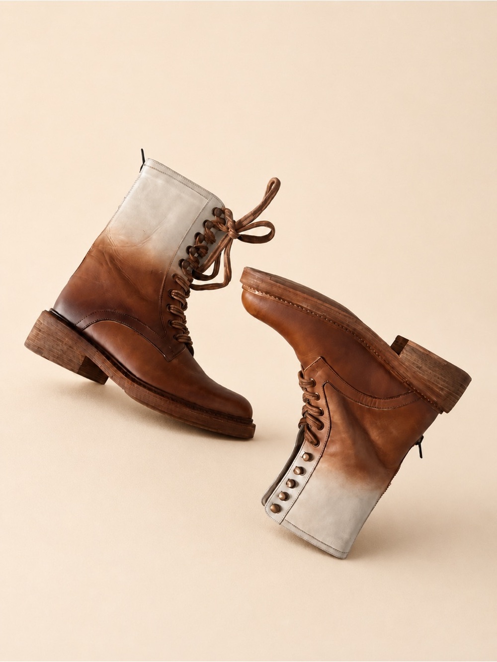 🤎🥾 Vintage Foundry Adalina Ombré Leather Combat Boots • Size 8 | NWOT 🕯️✨